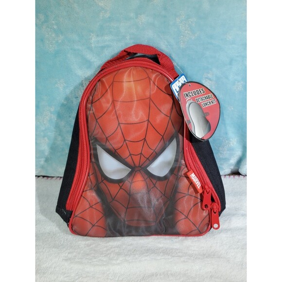 2008 Marvel Spiderman Dome Shaped Insulated Lunch Bag/Box NWT Fab Starpoint - Picture 1 of 9